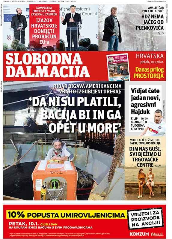 Slobodna Dalmacija Čitajte U Slobodnoj Dalmaciji 5773